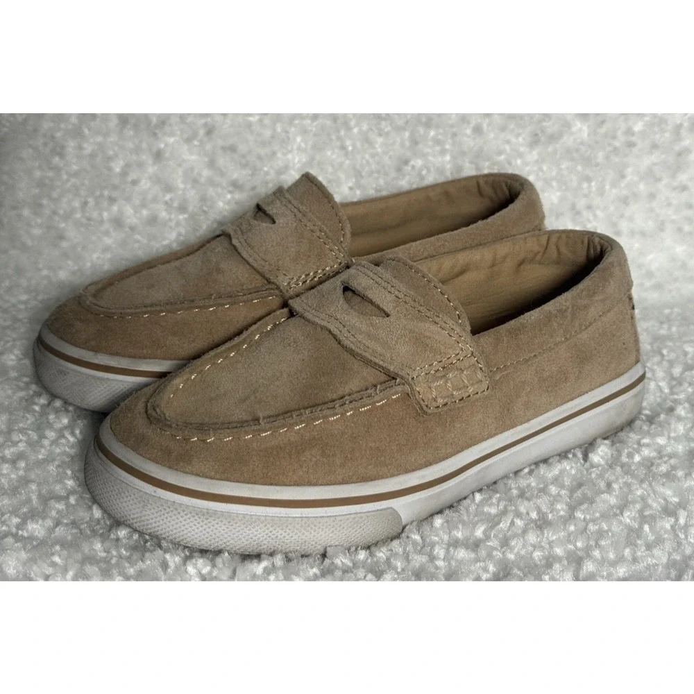Janie and Jack Tan Suede Penny Loafer Sneaker Shoes - Toddler Size 9